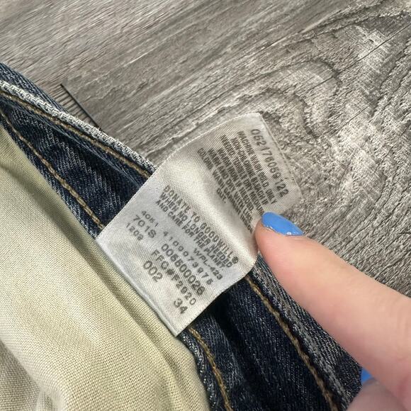 Vintage Y2k Levis 550 Red Tab‎ Womens 34x31 Blue Relaxed Tapered Denim Jeans - Picture 10 of 15